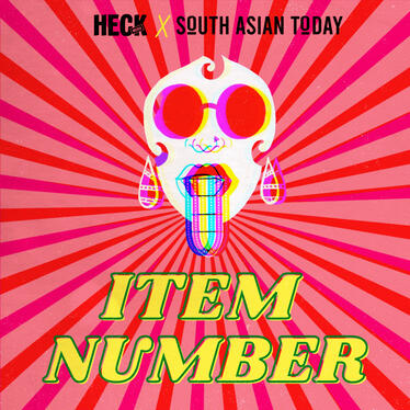 Plain pink background, neon red and yellow text that reads "Item Number"